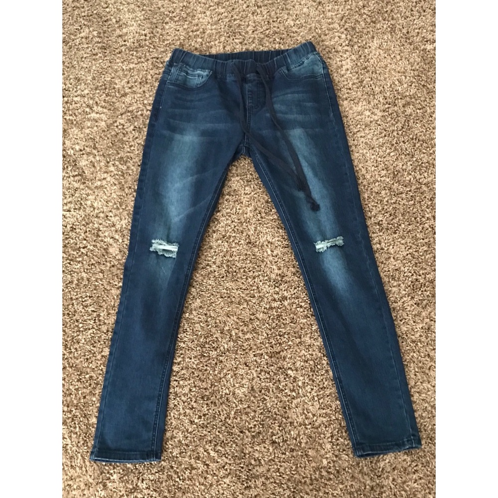 🌟Blue Draw String denim Pants
